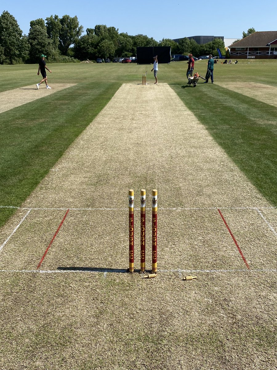 All set for @BucksCCC v <a href="/WalesNCounty/">Wales National County 🏴󠁧󠁢󠁷󠁬󠁳󠁿🏏</a> in the <a href="/NCCA_uk/">NCCA (National Counties Cricket Association)</a> <a href="/sloughcc/">Slough Cricket Club</a>