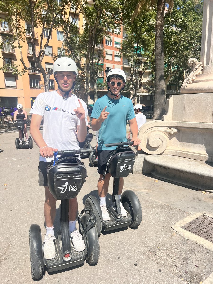 What a great way for the @coleggwent BGLZ Sports learners to see Barcelona. #SegwayTour #CreatingMemories #opportunities #FunInTheSun