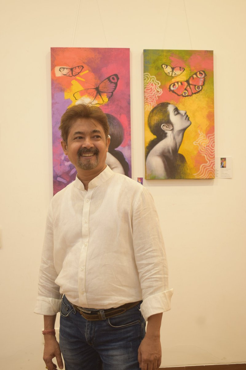 Subrata Sen...was my show at Nehru Center...Mumbai #kishorepratimbiswas #indianwomenbeauty #Indianartist #Indianpainting #Mumbaiexhibition #nehrucentreartgallery #mumbaiartgallery #freedomofbeauty