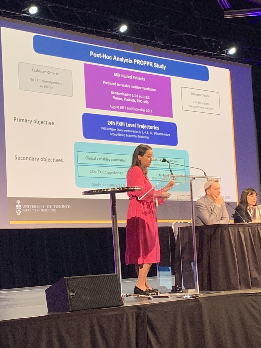 sholzberg's tweet photo. Brilliant brilliant brilliant Dr. Carolina Gomez presenting on FXIII trajectories in severely injured patients! #ISTH2023 https://t.co/MC20exzTsl