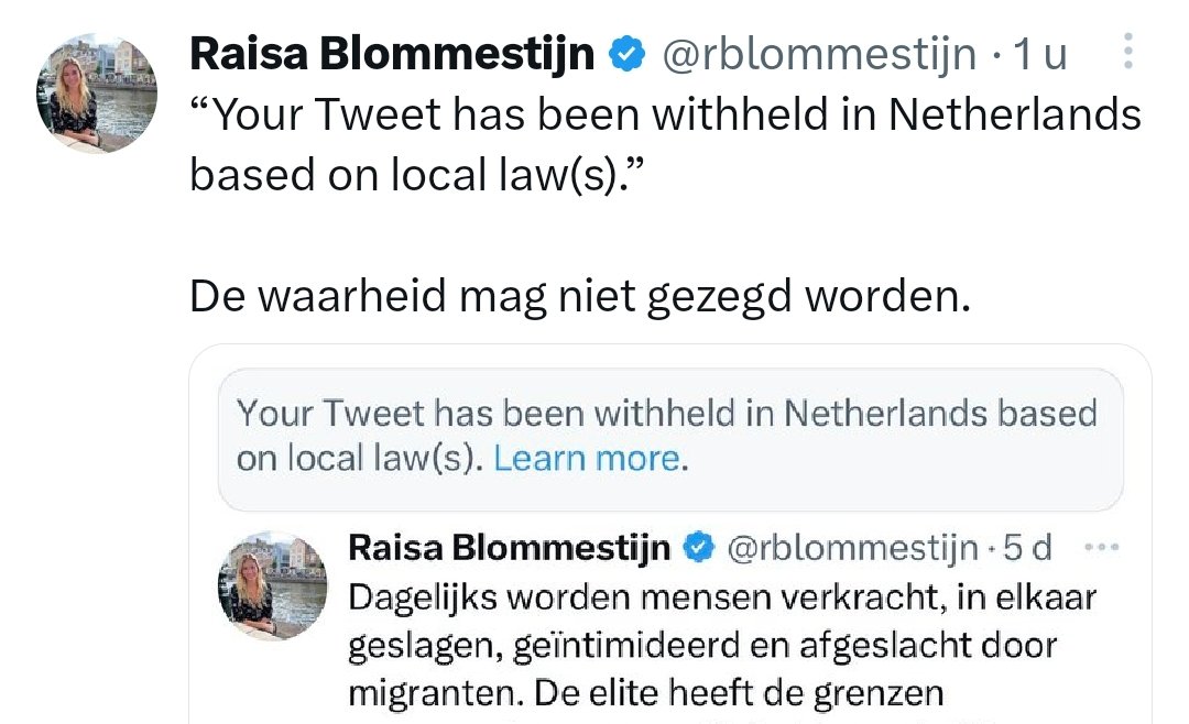 Ook al heb je een blauw vinkje, Raisa.
Jij moet je ook gewoon aan de #twitter regels houden.
#ongehoordnieuws #raisablommestijn