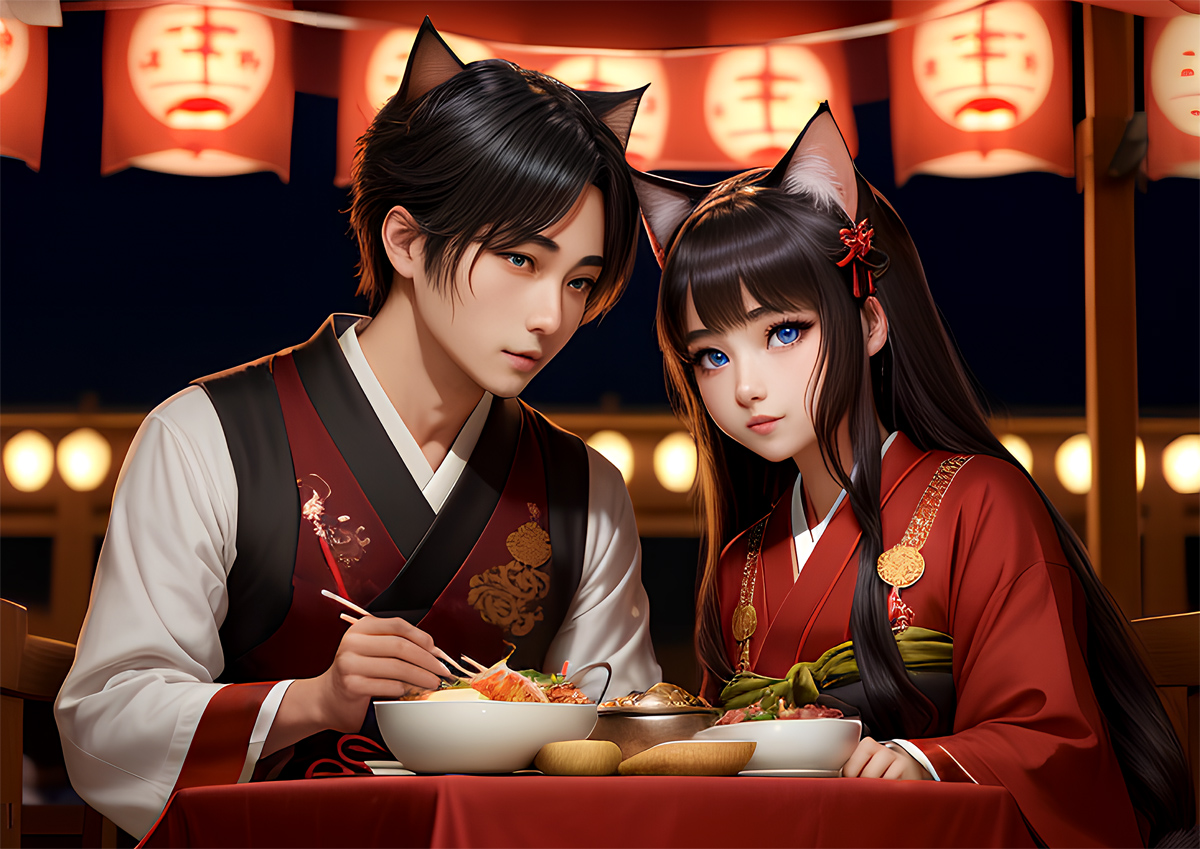 RickVanMan's tweet photo. Looks like the art website is going live in a day or two. In the meanwhile, here is todays offering:
"Elegant Evening Feast." This piece captures the essence of a special evening, where tradition, beauty, and exquisite cuisine harmoniously blend.
(More text on my FB or instagram) https://t.co/igGcd9pVWL