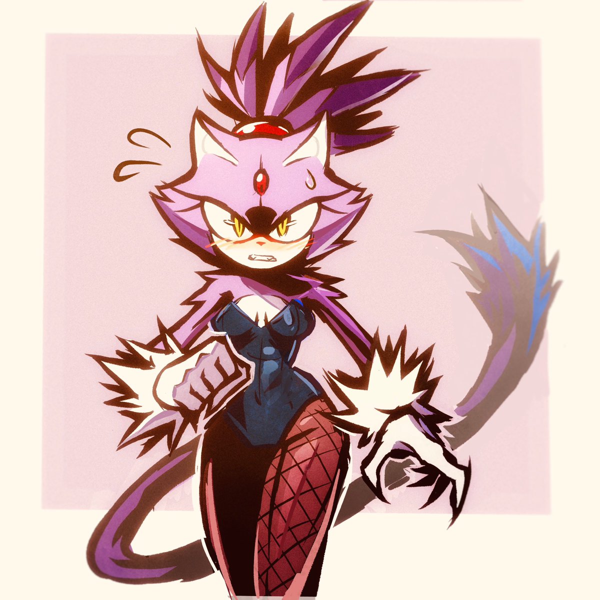 Bunnysuit blaze 👯‍♀️

#blazethecat #sonicfanart #SonicTheHedgehog