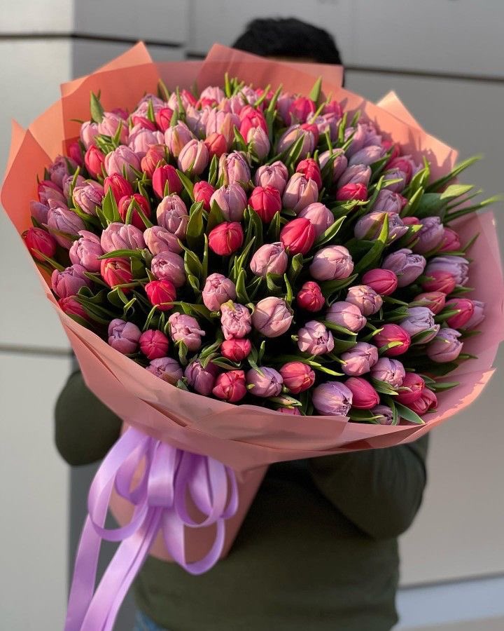 big tulips bouquet