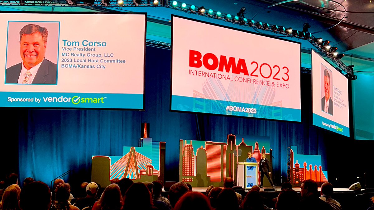 <a href="/BOMAConference/">BOMA 2023</a> And now, Tom Corso of <a href="/boma_kc/">BOMA Kansas City</a> walks out to welcome all of us to The Cult and walks off to The Human League #GenXApproves #BOMA2023