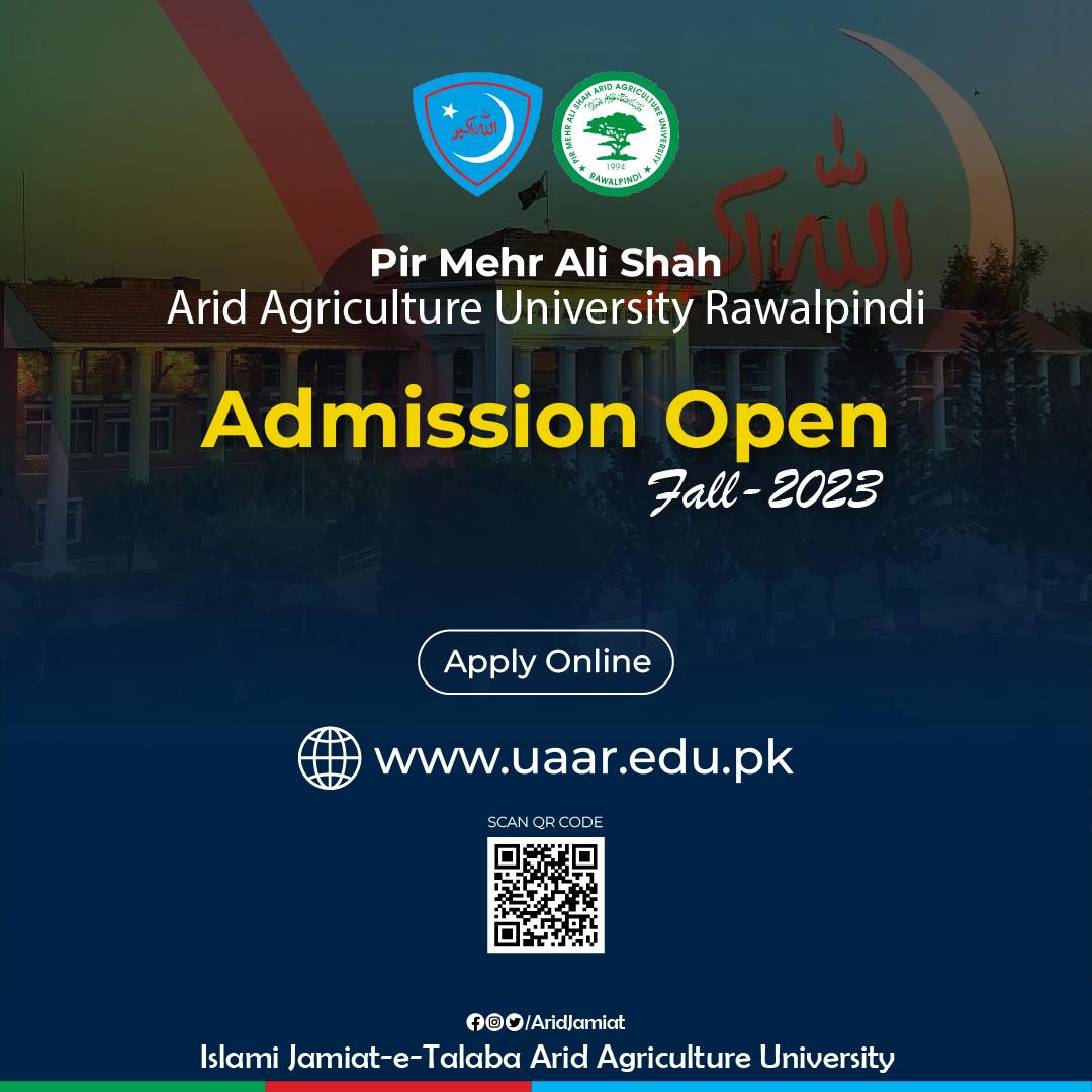 aridJamiat's tweet photo. Admission Open In PMAS Arid Agriculture University Rawalpindi
Apply Online:
https://t.co/dHwkNaZFvx
For more information join our whatsapp group:
https://t.co/JaMAXeQrOb

Feel free to contact us. Thanks
#admissions2023 #AridUniversity #AAURAdmission #AAUR #AAURFall2023admissions https://t.co/i5TA95ZPep