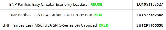 10)Il y a les #ETF BNP :

#LFA #ESG #label #ISR #bourse #investissement #socialement #responsable #durable #économiecirculaire #trade