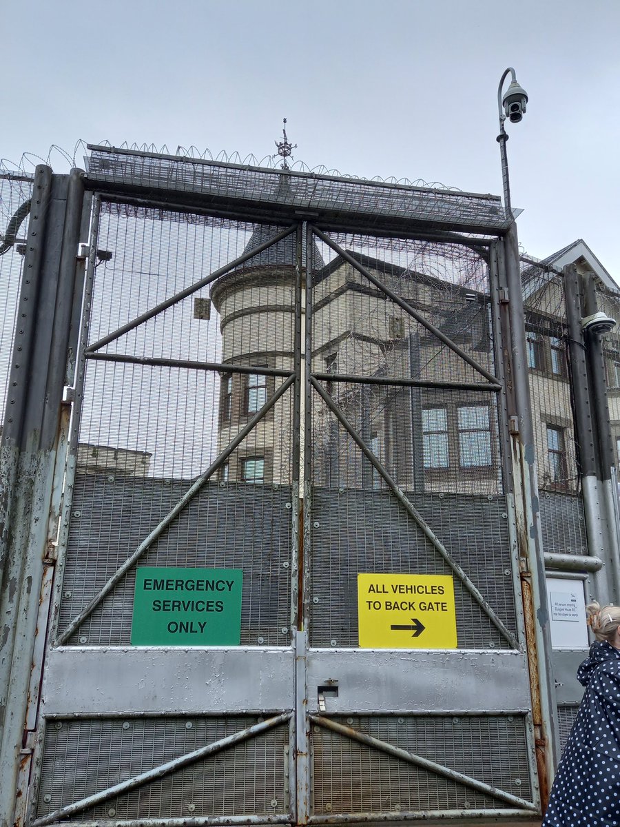 justcarol12's tweet photo. At Dungavel today for a solidarity gathering remembering all Asylum Seekers detained behind those bars. Moving speech by Archbishop Nolan Thanks to @Arthurwest7West for organising & @JandPScotland #RefugeesWelcome #RefugeesWelcome #CloseDungavel https://t.co/FVua1UgfGX