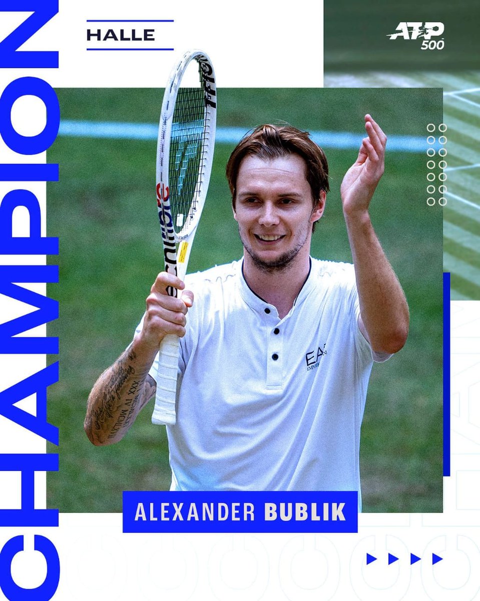 Not_Esportivas's tweet photo. ATP!
Parabéns ao tenista campeão o cazaque Alexander Bublik (🇰🇿) que conquistou o @atptour 500 de @ATPHalle, conquistando assim o primeiro titulo no ano e o segunda título na carreira
#ATP #ATP500 #tennis #TWO23 #TWO #TERRAWORTMANNOPEN23 #HalleWestfalen #AlexanderBublik https://t.co/VKhH5oQ7nj