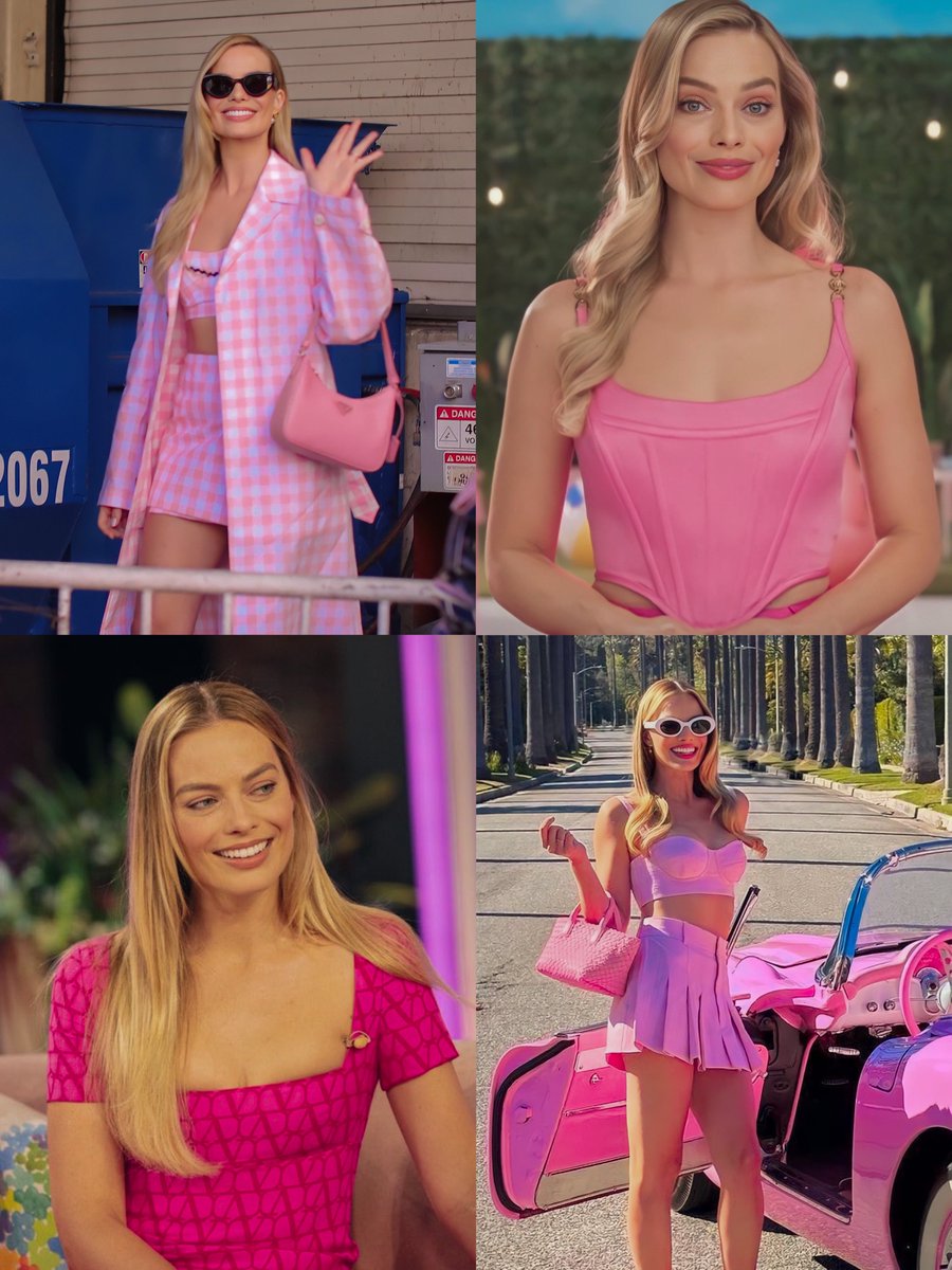 attention: this is margot robbie all pink in the #barbie era