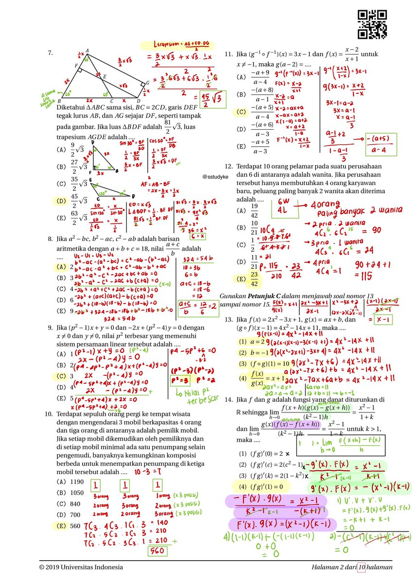 sstudyke's tweet photo. just in case you all need it : PEMBAHASAN MATDAS SIMAK UI 2019 🤏🏻 *cmiiw ya geiz https://t.co/DmkRBbFZbv