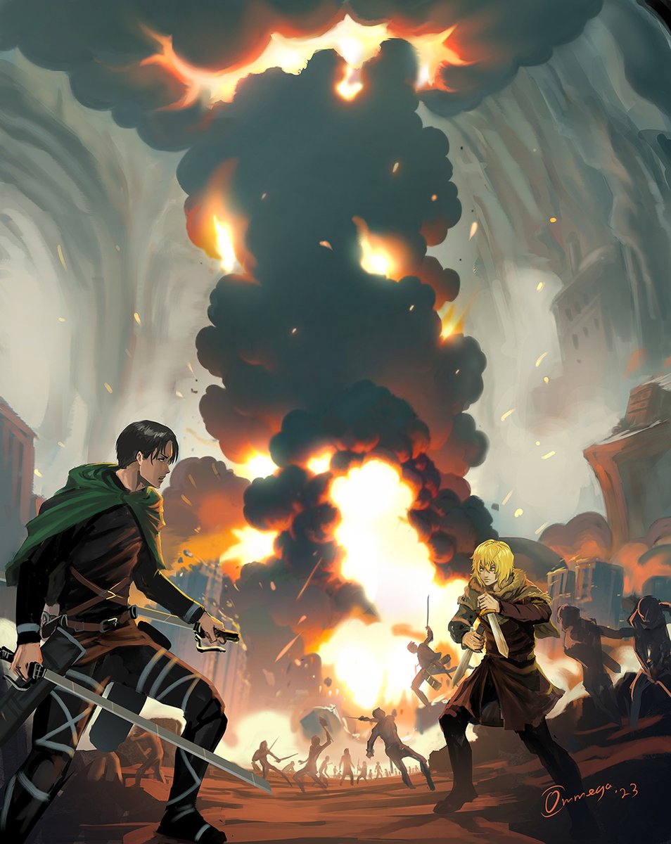 Ommega_Studio's tweet photo. Random doodle : Vinland Saga X Attack on Titan
Trying clip studio paint.

Doodling around with csp in a simplified art style,

#digitaldrawing #digitalpainting #digitalillustration #digitalart #illustration #csp #samsunggalaxy #attackontitan #vinlandsaga #Fanarts https://t.co/f1ywp0ye6k