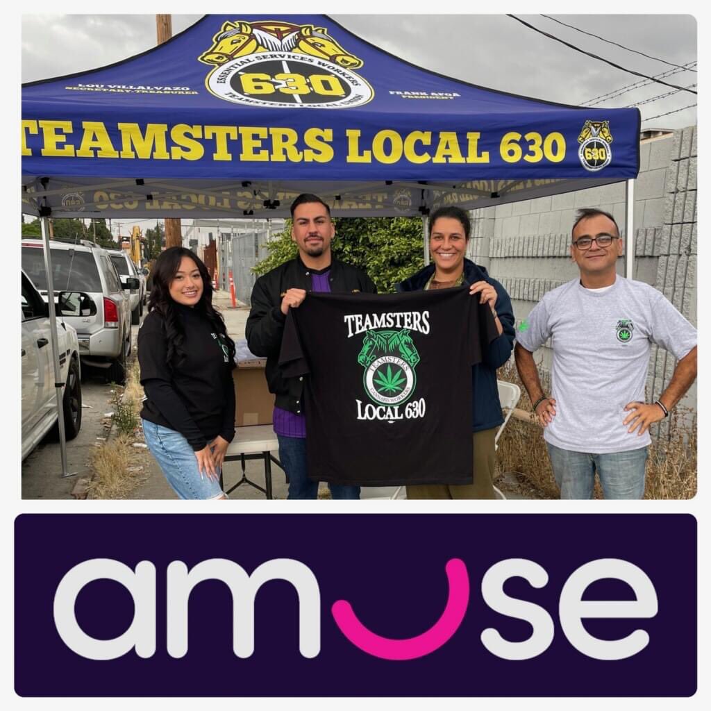 BREAKING: AMUSE CANNABIS WORKERS JOIN TEAMSTERS

(LYNWOOD, Calif.) – Drivers at Amuse, a cannabis distribution company in Southern California, have voted overwhelmingly to join Teamsters Local 630.