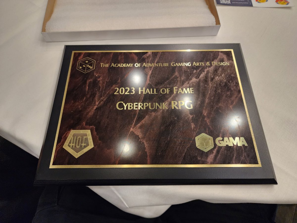 We’re proud to see Cyberpunk join some of the greatest tabletop games of all times in the Hall of Fame! Congratulations to everyone who helped build it over the last 30+ years!