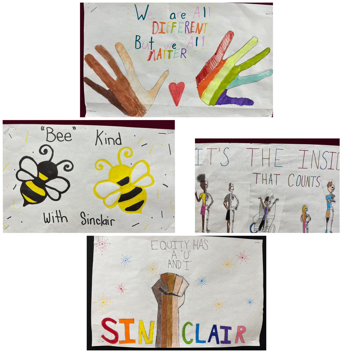 Just a few samples of art work that our students completed for Pride Month #Inclusion #Equity