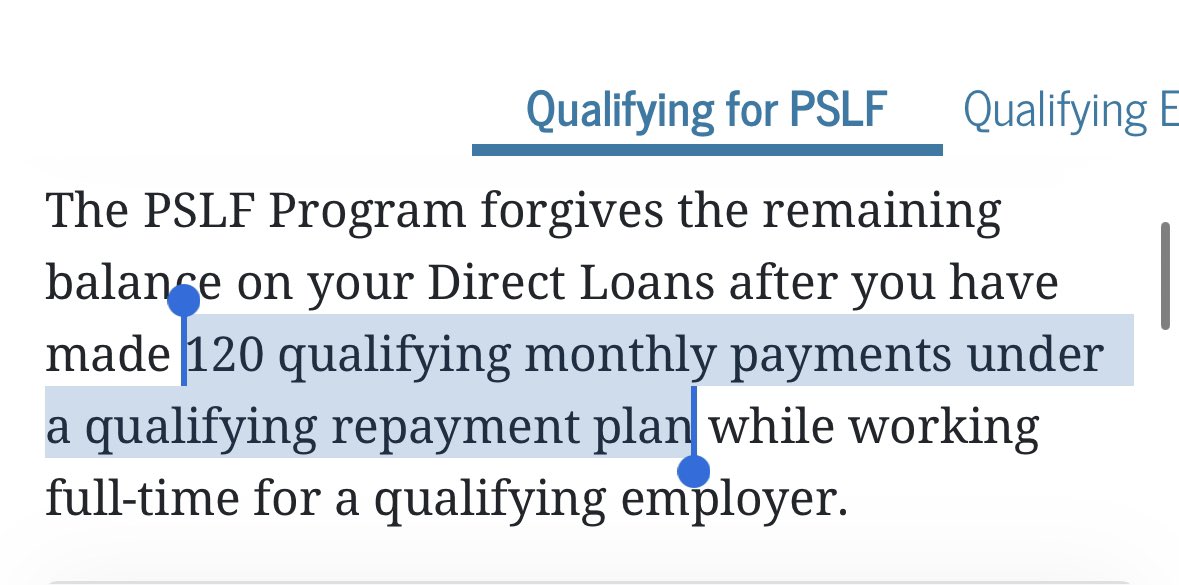 @USARMY04 @FlipDAppleCart @justbrittanyb You’re asking these questions because you don’t know what you’re talking about. Under PSLF YOU HAVE TO MAKE PAYMENTS - It’s not just based off public service like the GI Bill. The government forgives the interest & principal under these programs. 

Stop tweeting & read about it.