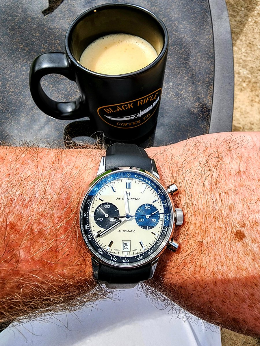 rockchalk06's tweet photo. 5 minutes 14 second for the perfect cup of coffee! #hamiltonwatch #hamiltonsoftwitter #hamiltonintramaticautochrono #pandadial #coffeeandwatches👌🏼⌚️☕️ #brcc #blackriflecoffee #coffeeordie #flyingelkcoffee @hamiltonwatch @blckriflecoffee https://t.co/O73c1kfQHx
