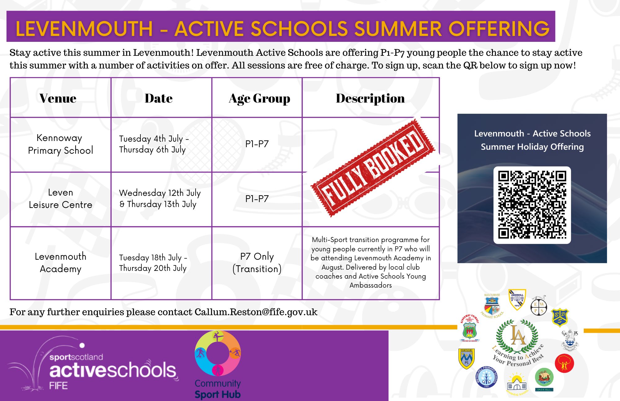 Fife Active Schools on Twitter "☀️ Kirkcaldy Summer Programme The
