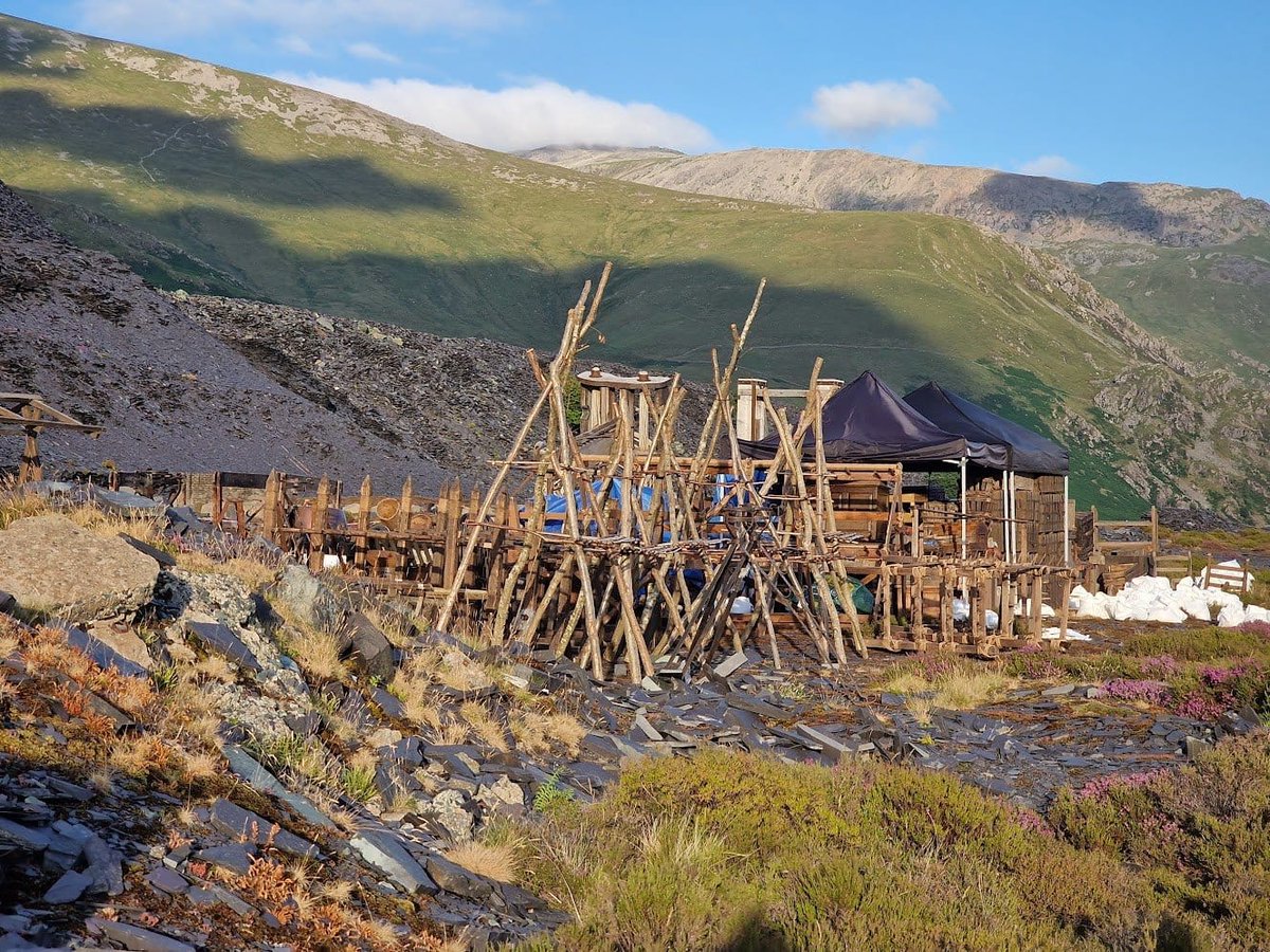 Preparations for #HouseoftheDragon S2 filming at Dinorwig Quarry, Wales