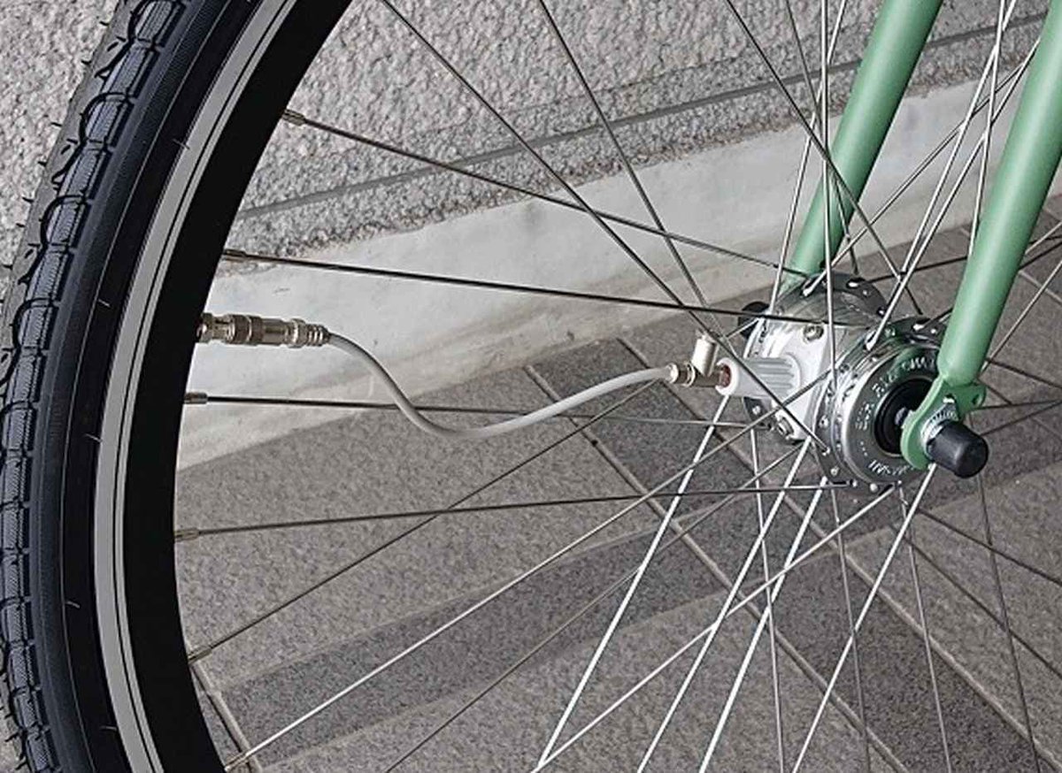 「慢性の『自転車のタイヤの空気不足』対策には  【エアハブ】という優れた機構がある」|宮尾岳のイラスト