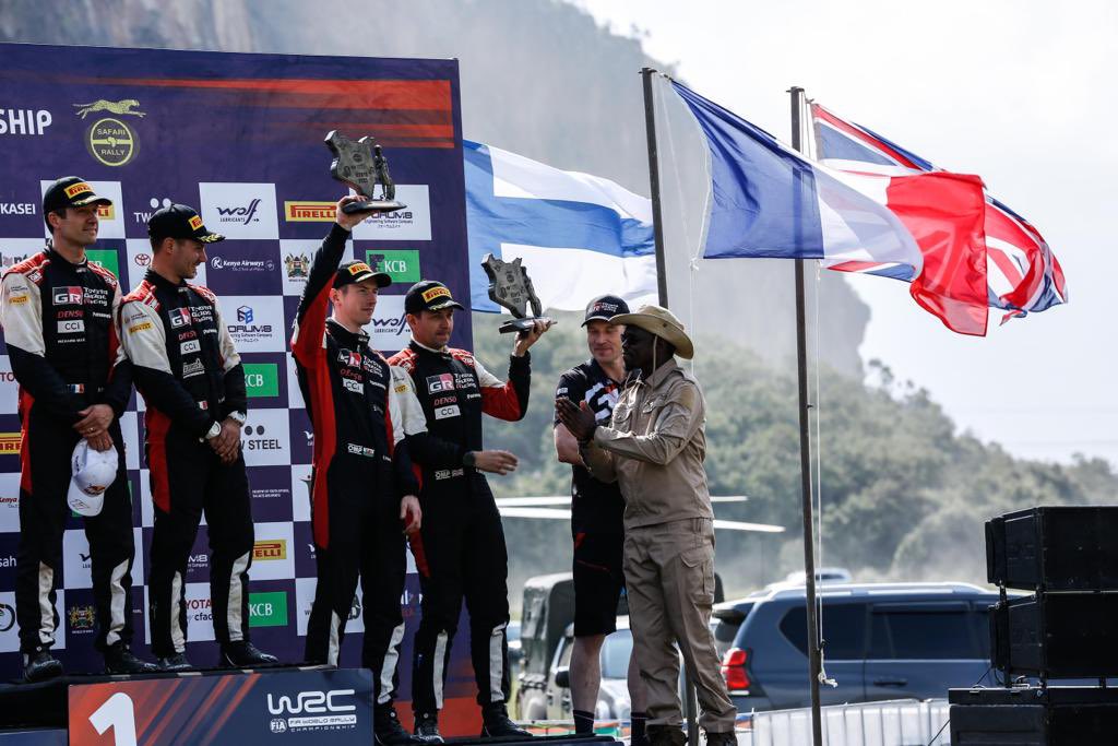 History repeats itself! TOYOTA GAZOO Racing secures its third consecutive win at Safari Rally Kenya. A testament to the team's dedication and the exceptional performance of the GR YARIS Rally1 HYBRID. 🌟🏁 #ToyotaConquersSafariRally #CFAOMotorsDrivesKenya