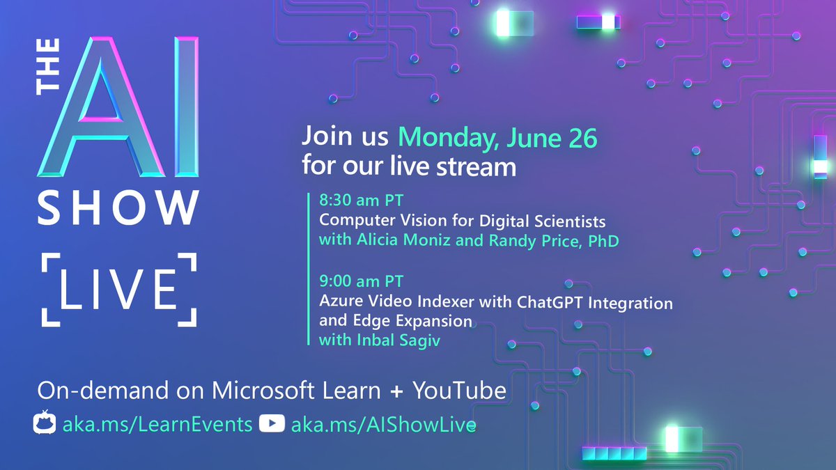 Join us! aka.ms/AIShowLive