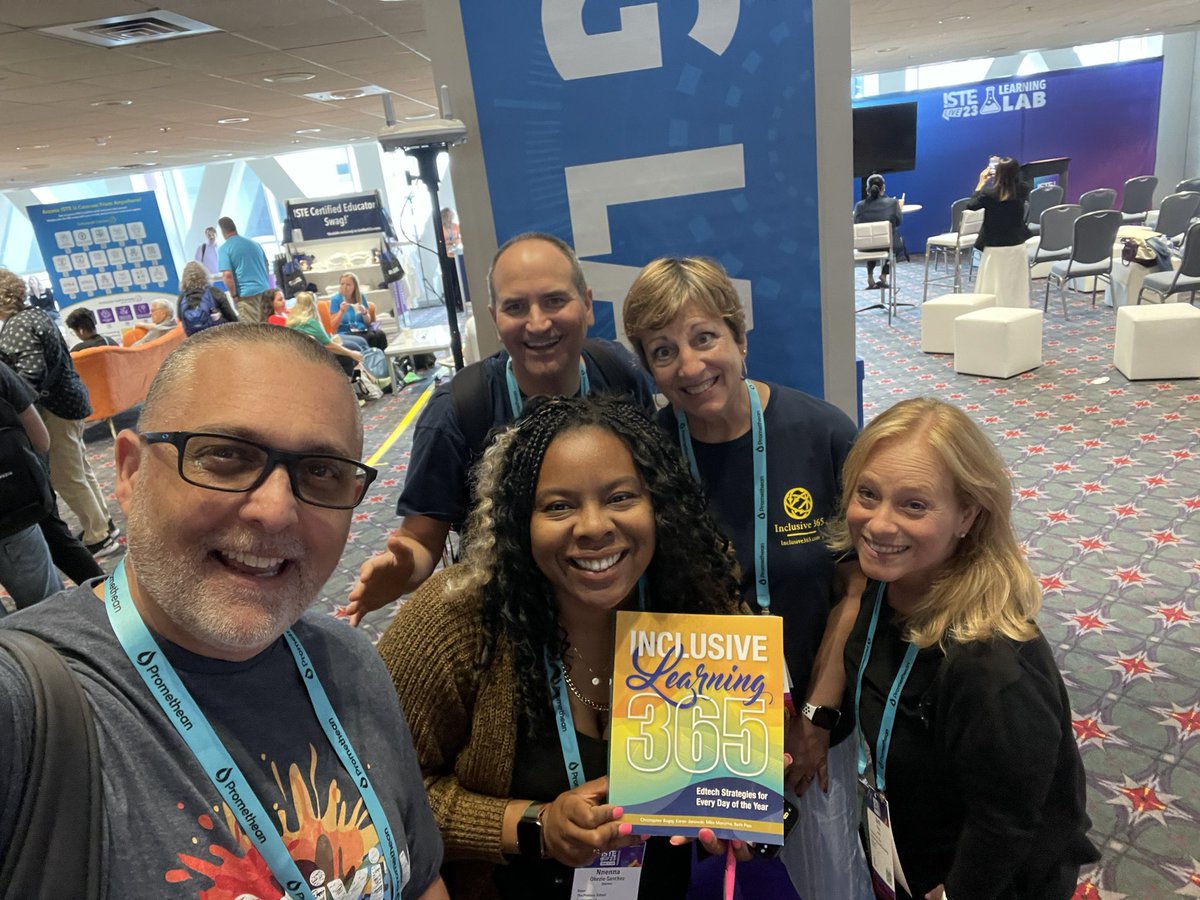 The Inclusive 365 team meeting people and signing books #ISTELive