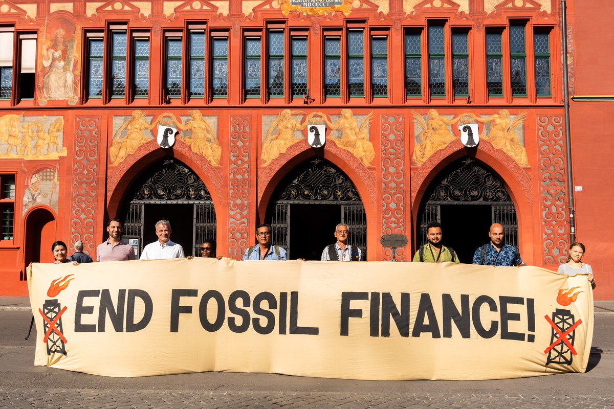 Einen mutigeren Einsatz für Klimagerechtigkeit im Bereich Finanzen fordern Chief Na’Moks, Sonal Tiwary, Oliviera Montes Lazcano, Vera Mühlebach (@Basel2030) und @GretaThunberg von RP Jans. Er soll entschlossen darauf hinwirken, die Finanzsysteme sinnvoll zu regulieren.