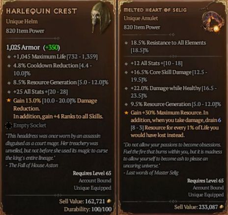 Legendary Unique Items - How To Get & Farm