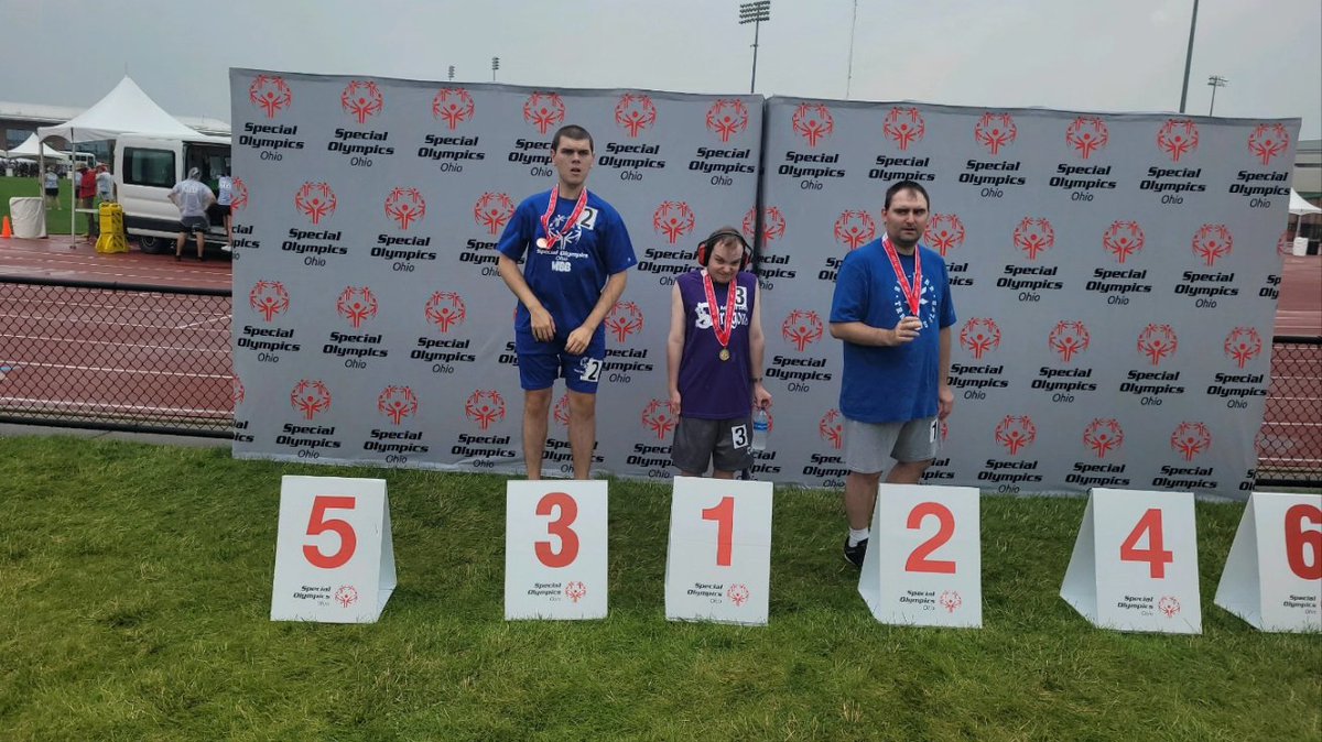 His 1st Gold medal!🏃‍♂️🏅🌧 #waytogo #autism #OHSpecialOlympicsStateGames #SpecialOlympics #2023SpecialOlympicSummerGames #proudMom❤️