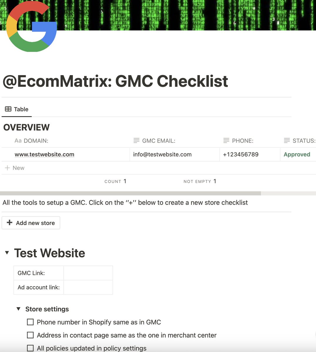 kev_dominic's tweet image. Struggling to get rid of your Google Merchant Center SUSPENSION?🧐

Get our FREE ultimate checklist to fix your GMC suspensions! 🚀

👉 Follow these 4 steps and I'll DM you our Notion SOP:

1. Follow me
2. Like this tweet
3. Retweet
4. Comment: ''GMC''

(⌛Valid for 72h)