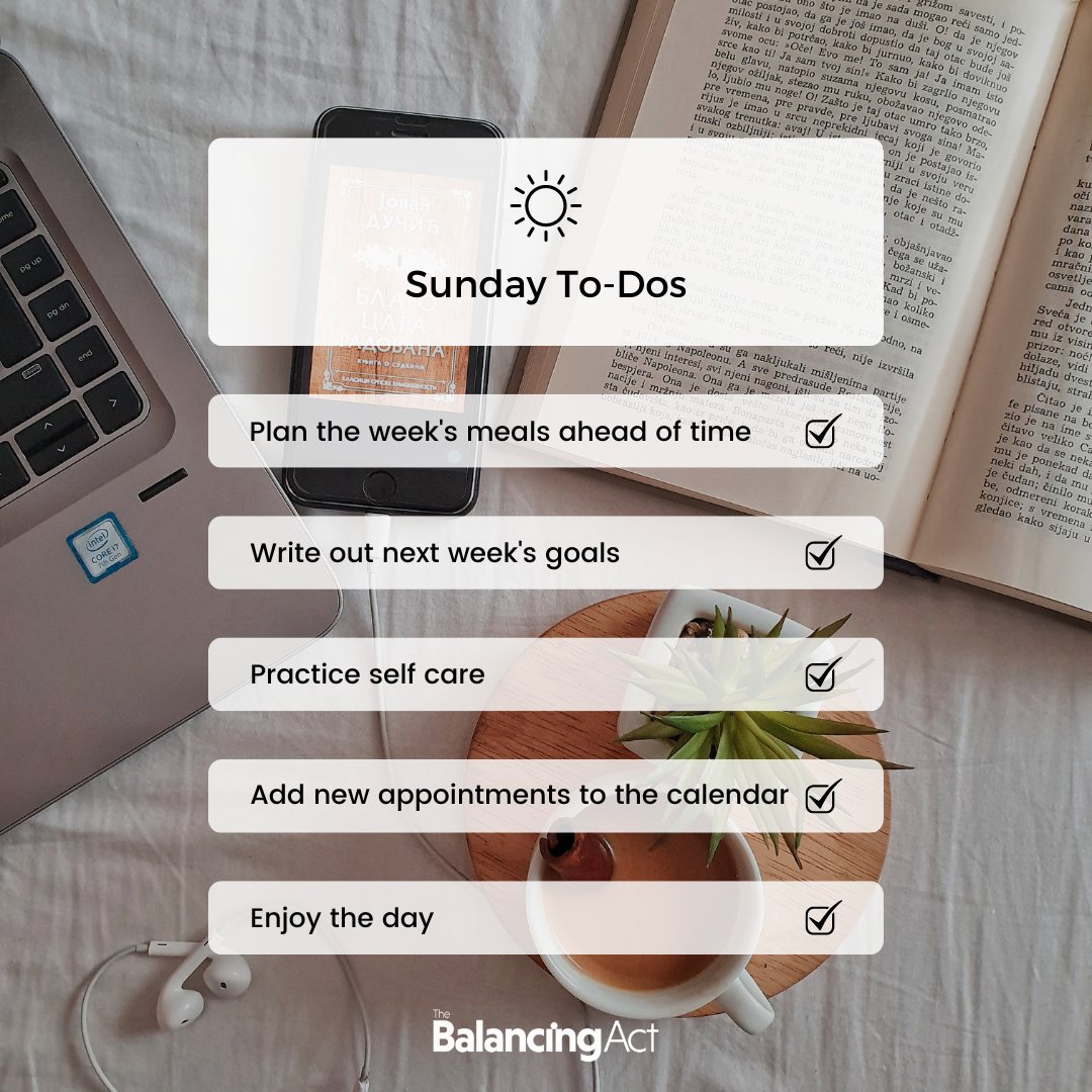 BalancingActTV's tweet image. Preparation on Sunday means more focus for the rest of the week✨

#thebalancingact #sundaytodos #sundaychecklist #weekprep