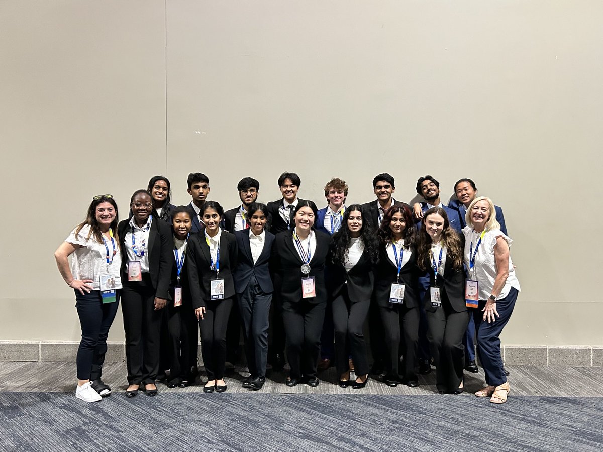 Both proud & humbled to be part of this great group of HOSA Ss. While 3/8 AL Ss called up on stage are from JC, they are ALL WINNERS!! ❤️. #hosailc2023.  #mcslearn  #proudtobeajet