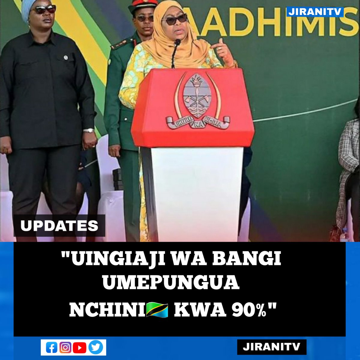 JiraniTv_'s tweet photo. #JiraniUpdates: Mhe. Rais Dkt. Samia Suluhu Hassan Akihutubia Kwenye Kilele Cha Maadhimisho Ya Kupiga Vita Dawa Za Kulevya Yanayofanyika Kitaifa Jijini Arusha.

Picha Na #Wasafifm 

#JiraniUpdates https://t.co/abx4tnjnC8