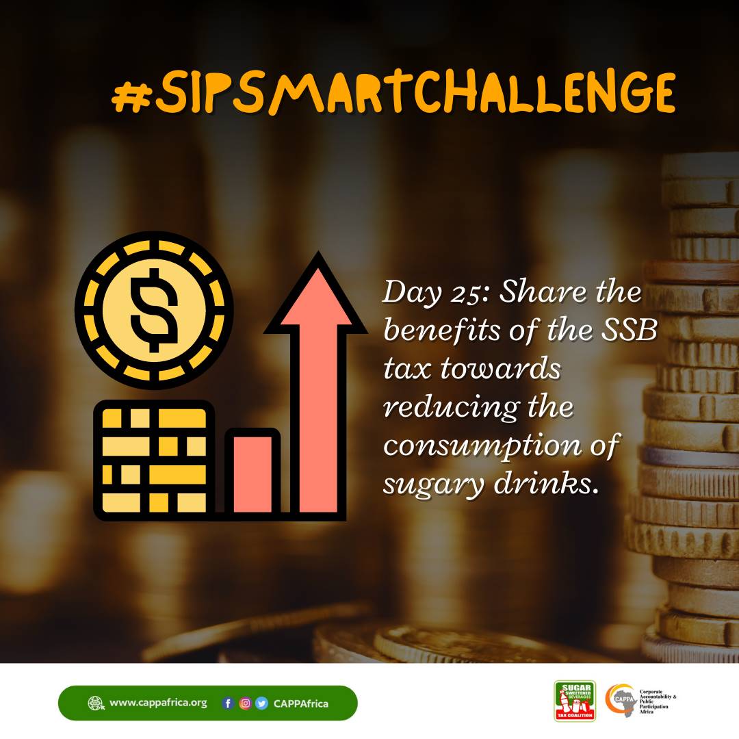 It's day 25 of the #SipSmartChallenge with @CAPPAfrica Increasing the Sugar Sweetening Beverages Tax #SSBTaxSaves will reduce affordability and this will reduce consumption of #SSBs and it's negative impact on the people. Make healthy choice, choose water.
@IncubatorGHAI