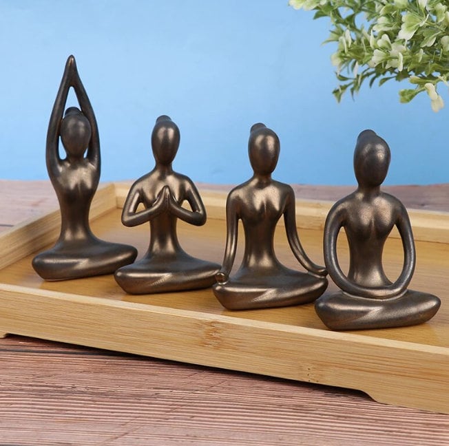 etsy.me/3NLGrKN #yogastatues #yogameditation #namaste #girlsmeditating #meditatingstatue #prayingstatue #spiritualhomedecor #bohohomedecor #goldstatue #bluestatue #statuesandfigurines #yogaposes #ceramicfigurine #resinstatue #housewarming #meditationdecor #yoga