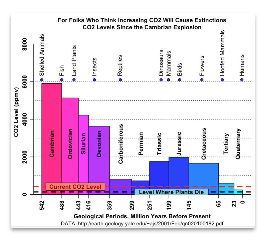 Some perspective:

CO2 makes up 0.04% of the atmosphere currently (25 times less than 1%).

Humans contribute just 3% of that. 3% of 0.04% is 0.0012% (833 times less than 1%).

Which means that, if we stopped human carbon emissions completely, it would make 833 times less than 1%