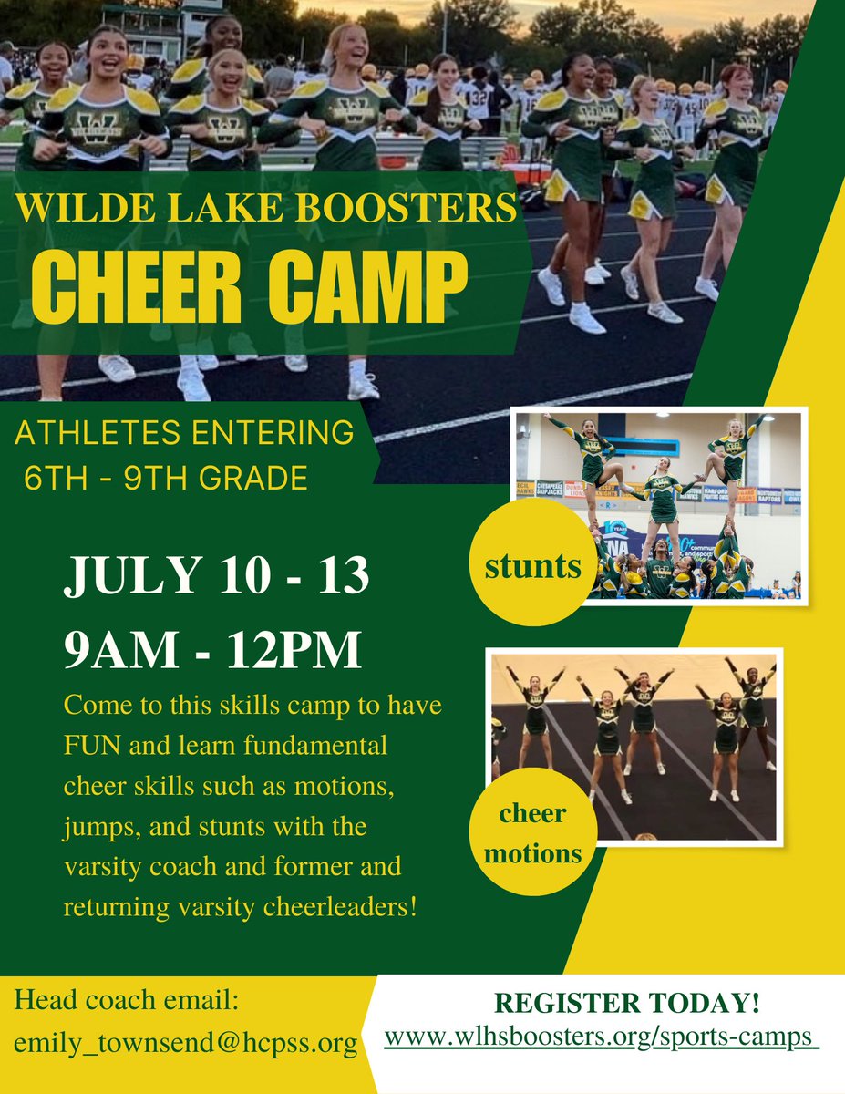 wildelakecheer's tweet photo. Only 2 weeks left until camp! 

REGISTER TODAY!! We can’t wait to see you there! https://t.co/YD8lWS1jDx