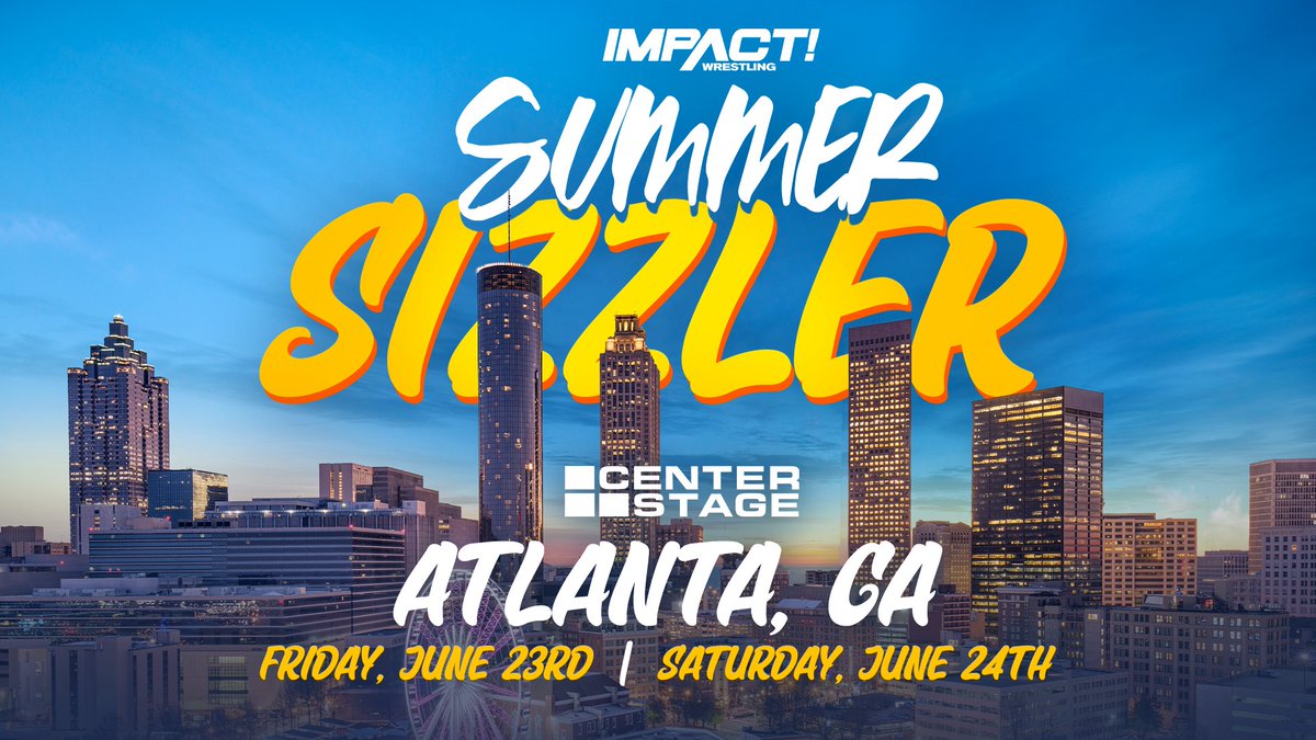 #iMPACTWrestling #IMPACTonAXSTV #SummerSizzler 

> Killer Kelly/Masha Slamovich vs. Gisele Shaw/Savannah Evans
> Tommy Dreamer vs. Champagne Singh