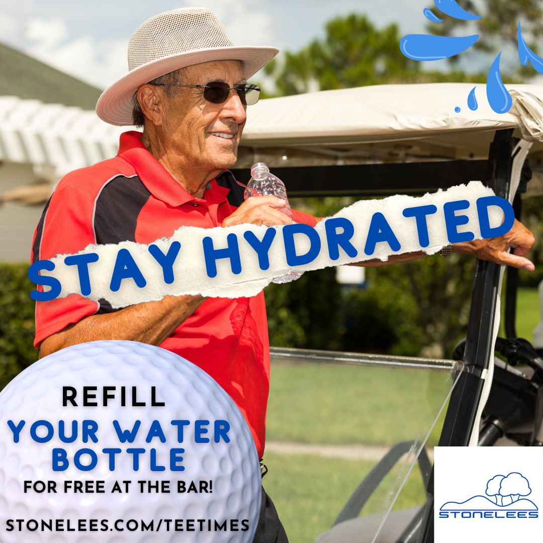 Refill your water bottles at the bar, stay hydrated in the heat 💦 

Cooler late afternoon tee times available today… 

📲book at stonelees.com/teetimes 

#summergolf #lovegolf #stoneleesgolf #stoneleesgolfcentre #thingstodoinkent #thingstodointhanet #drivingrange #toptracer