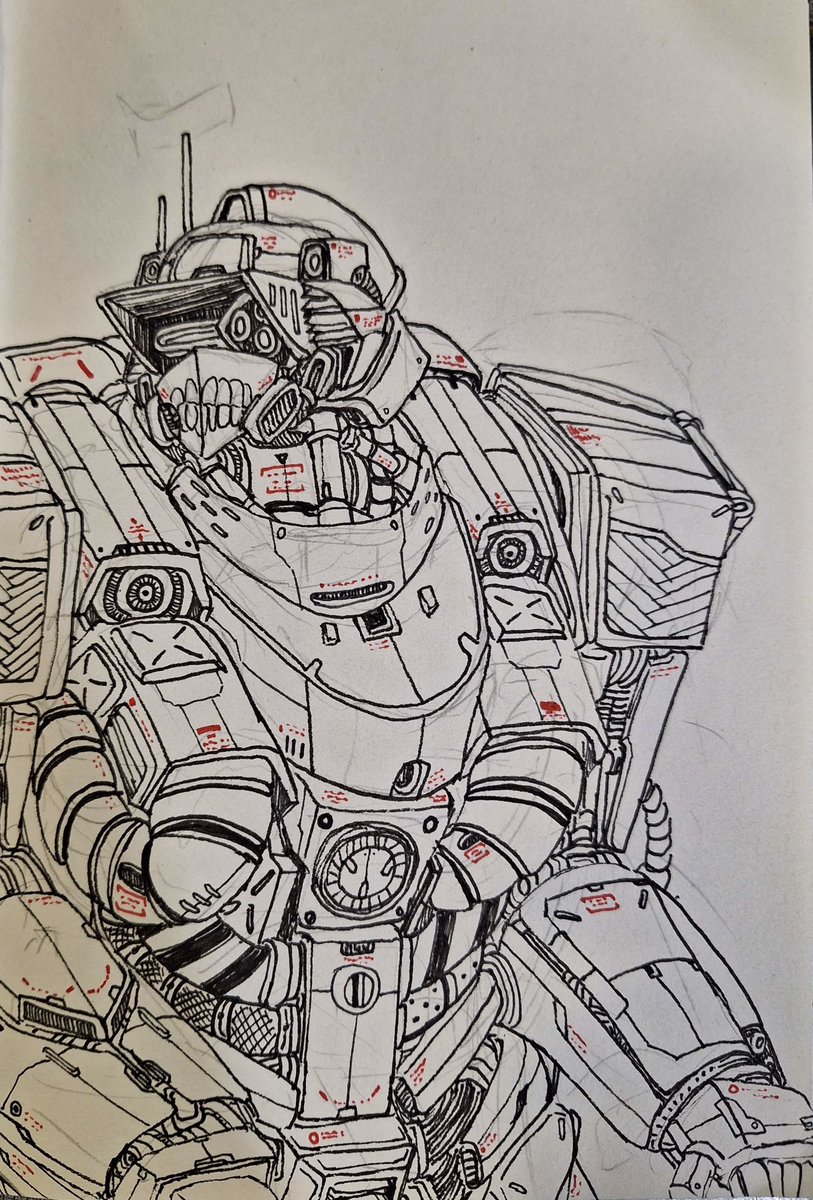 h_lazarev_39's tweet image. #inkdrawing #traditionalart #mechdesign #mech