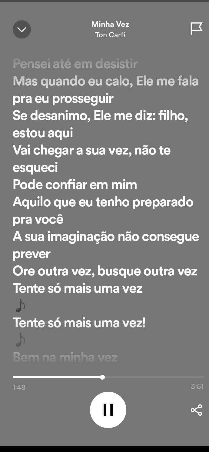 Ton Carfi - Minha Vez Lyrics