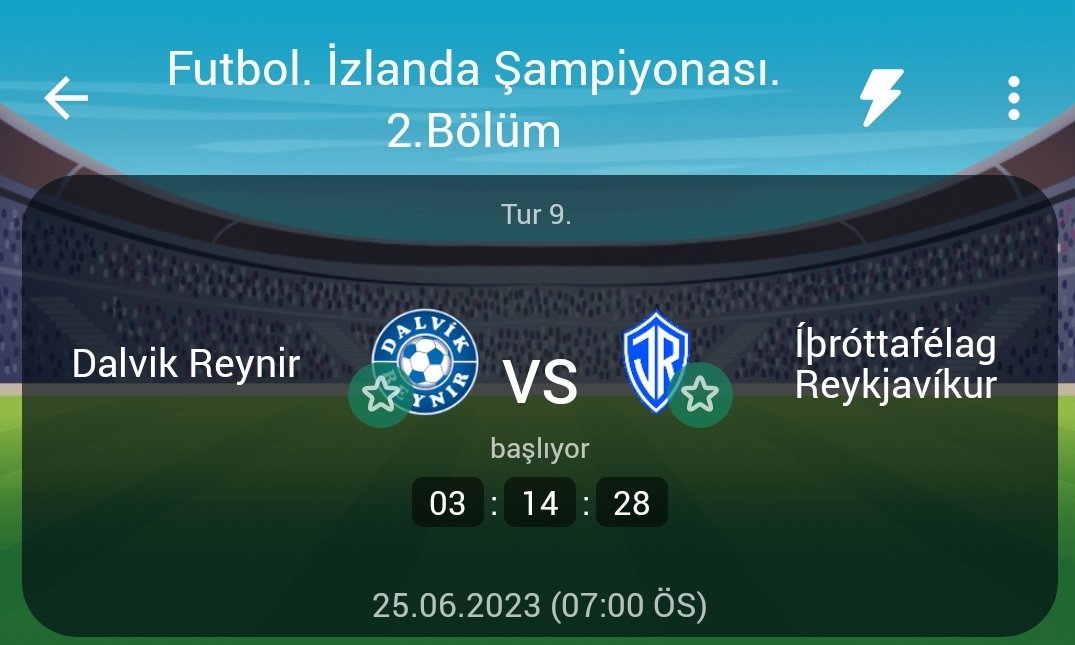 quadquad0's tweet photo. 🕖19:00
🇮🇸 İzlanda Şampiyonası 2.Bölüm
Dalvik Reynir - IR Reykjavik maçının kgvar+2,5 üst oranı 1.65'den 1.48'e düştü.
Canlıdan fırsat kovalayabilirsiniz.
#Dalvik #Iceland #SportsNews https://t.co/iwBn64H7mt
