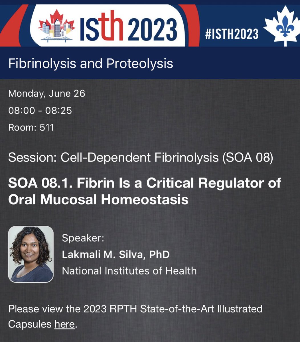 Excited to share my work tomorrow (Monday) at 8 am in room 511. #ISTH2023