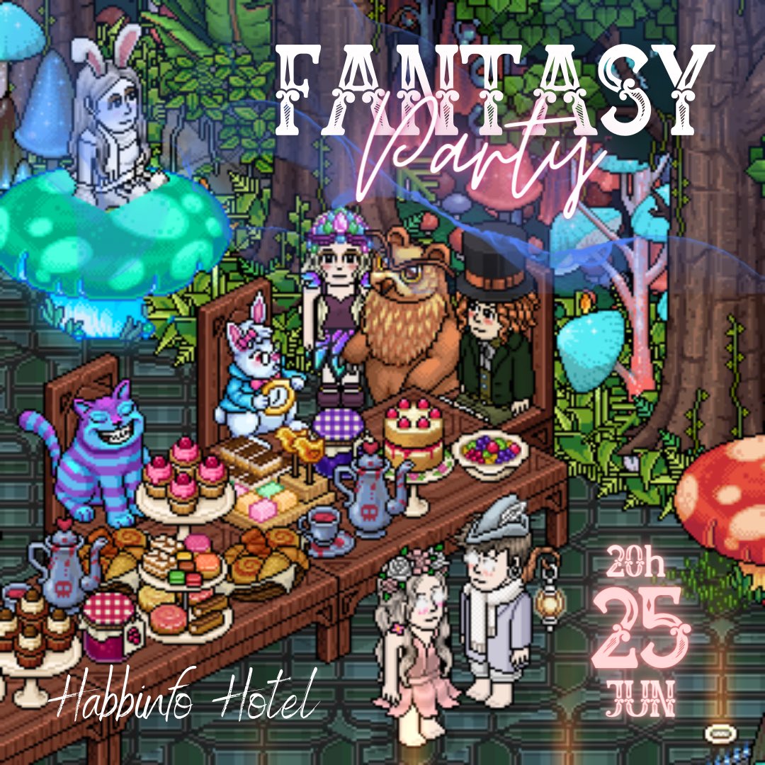 Preparem suas capas, varinhas mágicas e chapéus malucos, porque a festa mais maluca e divertida do Habbinfo Hotel está chegando! É hora de soltar a imaginação e se juntar a nós na Festa a Fantasia Cômica! 🧚‍♀️🧌🧛🏻🧜‍♀️

Data: 25 de junho 
Horário: 20hBR (+4hPT)
Local: @Habbinfo