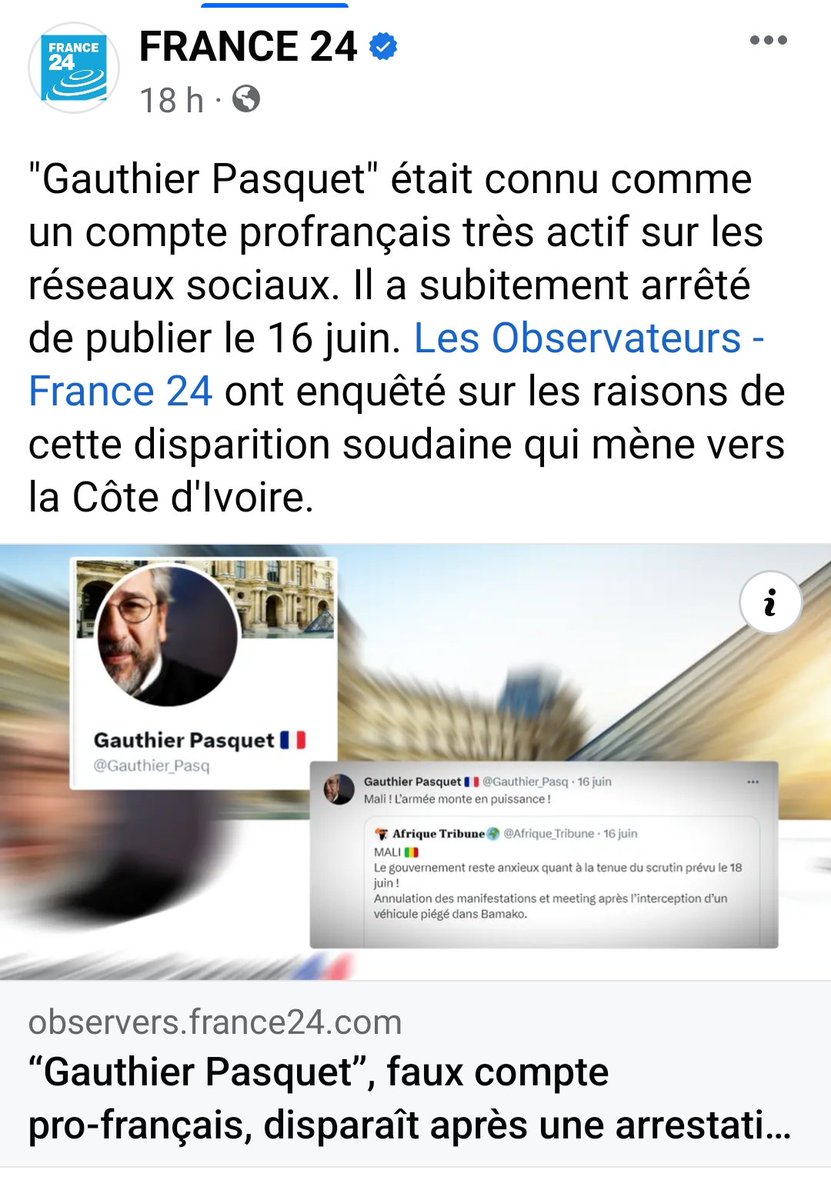 DelphineSora's tweet image. 🔴CIV🇨🇮/@FRANCE24 , seuls les Enfants immigrés #Dioula attaquent le Mali🇲🇱, sinon, les #Kouadio, #Koffi jamais.

Comme :
@EnfantDeAssata 
@Mohbams9 
@BAMBA_Bema1 
@almouslime 
@AbdoulayeBabaT5 
 Gauthier_Pasquet dit #Boubaker_Sy, il a été épinglé et il croupit a la Maca...