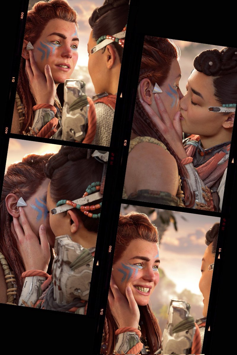 ACakeByte's tweet photo. I'm still in awe at how beautiful this whole scene is. And again, not just the kiss, but the conversation between the two before and after, as well as Aloy's journey that led to it.

Be still my heart!

#HorizonForbiddenWest #BurningShores #Aloy #seyka #PSshare https://t.co/0EUO8RTdW0