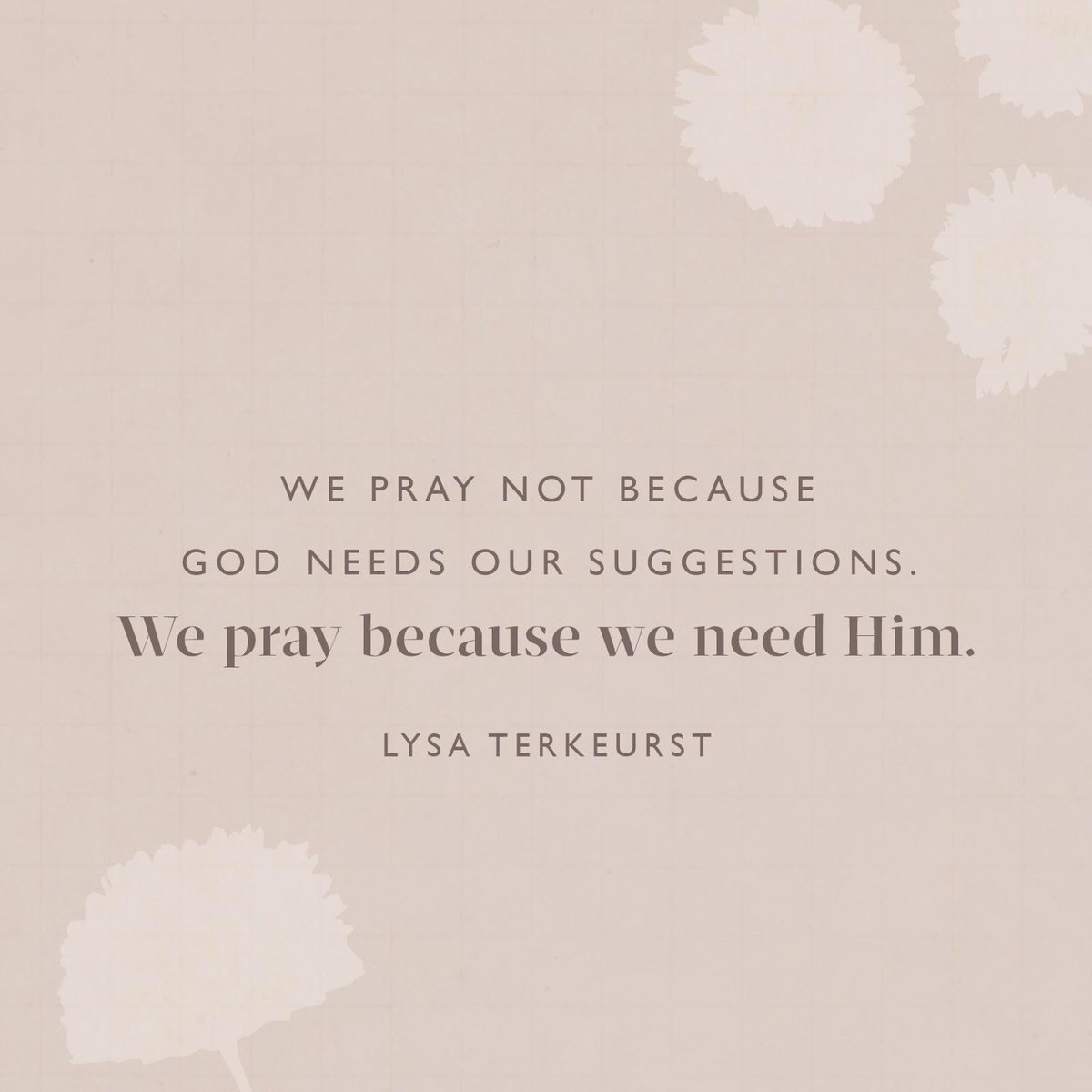 When we pause to pray.... 

We step from the doorway of discouragement to the pathway of peace.

We trade worry for worship.

We magnify God and become less intimidated by our problems.

Yes, I want less of my brain power and more of His prayer power in my life.