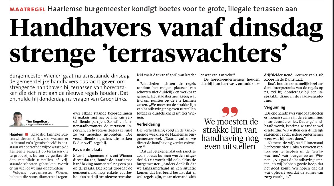 JohanZwakman's tweet photo. Het wijkplatform IJmuiden-Noord krijgt klachten over de terrassen in de Kennemerlaan. Luide muziek en ze houden zich niet aan de afgesproken sluitingstijd. Dus @gemvelsen , gaan we hier ook strenger handhaven? https://t.co/9Z43EITKv6