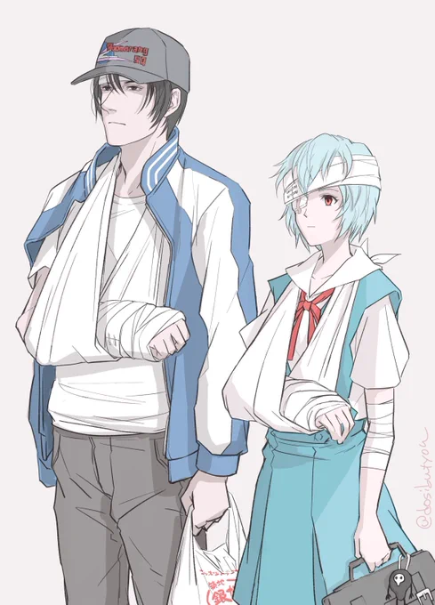 怪我してる2人。